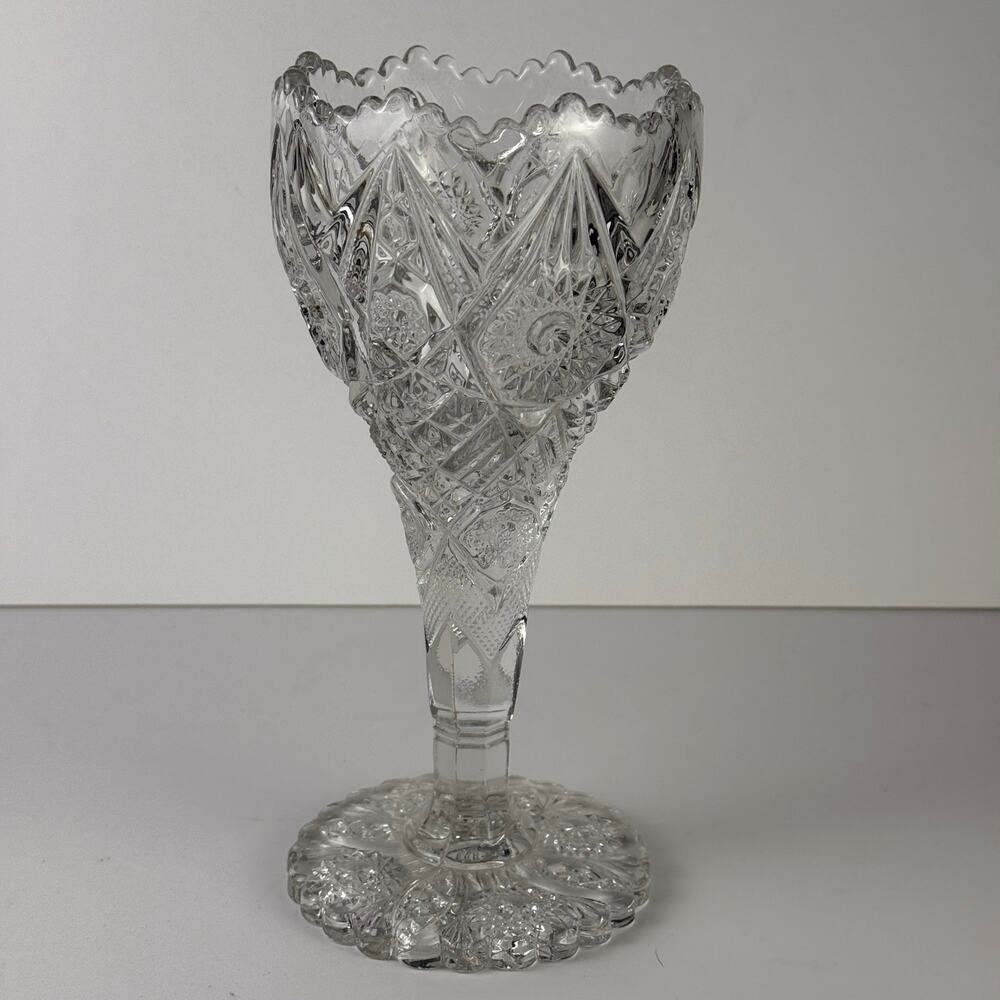 Early American Pattern Glass (EAPG) vase chalice cup